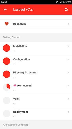 Laravel 6 & 7 Docs - Image screenshot of android app