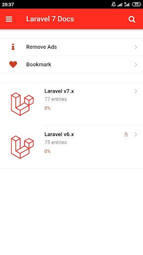 Laravel 6 & 7 Docs - Image screenshot of android app