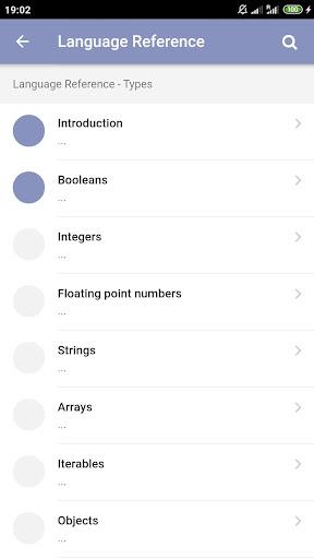 PHP 7.2 Docs - Image screenshot of android app