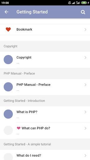 PHP 7.2 Docs - Image screenshot of android app