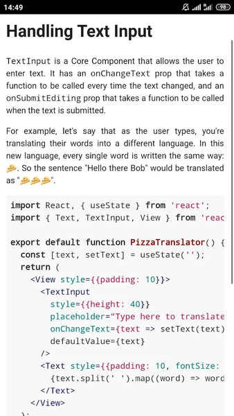 React Native ۰.۶۲ Docs - عکس برنامه موبایلی اندروید