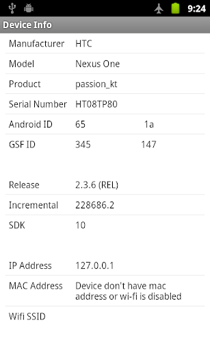 Device Info Android - عکس برنامه موبایلی اندروید
