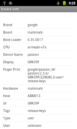 Device Info Android - عکس برنامه موبایلی اندروید