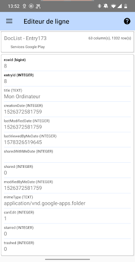 ۳C SQLite Manager (root) - عکس برنامه موبایلی اندروید