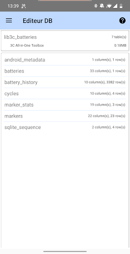 ۳C SQLite Manager (root) - عکس برنامه موبایلی اندروید