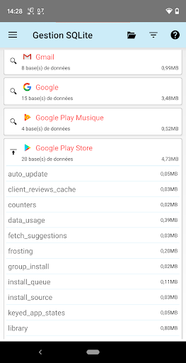 ۳C SQLite Manager (root) - عکس برنامه موبایلی اندروید