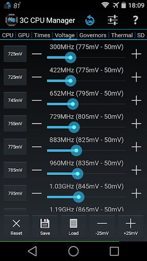 3C CPU Manager (root) - Image screenshot of android app