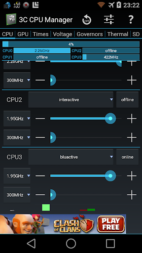 3C CPU Manager (root) - Image screenshot of android app