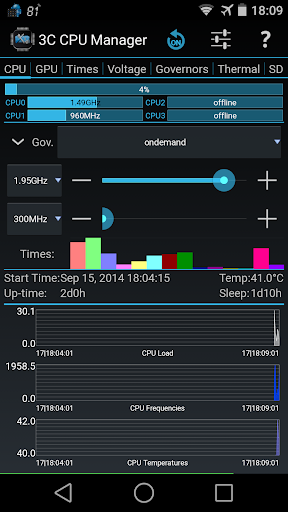 3C CPU Manager (root) - Image screenshot of android app