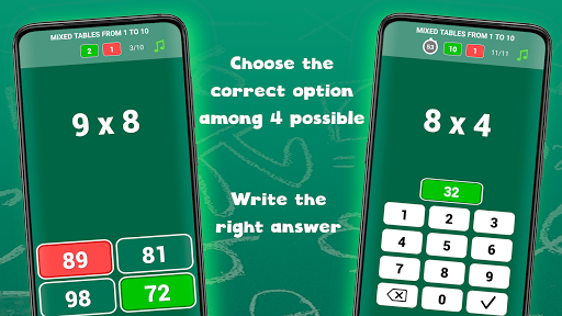 Multiplication tables for kids - Gameplay image of android game