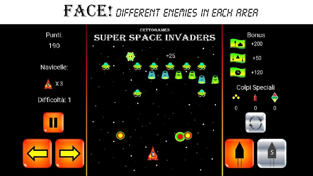 Space Invaders: Super Space - Gameplay image of android game