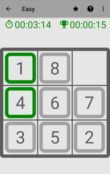 15-Puzzle Game - Gameplay image of android game