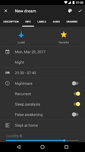 Lucidity ― Lucid Dream Journal - Image screenshot of android app