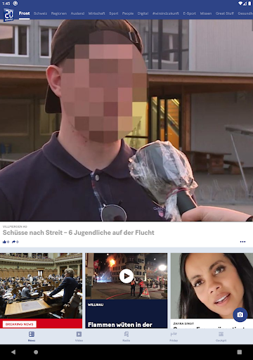 ۲۰ Minuten - Nachrichten - عکس برنامه موبایلی اندروید