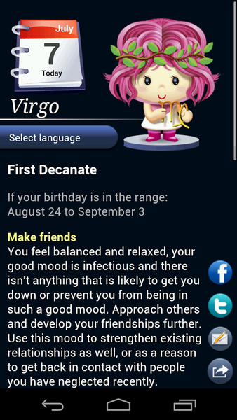 Horoscope HD - Image screenshot of android app