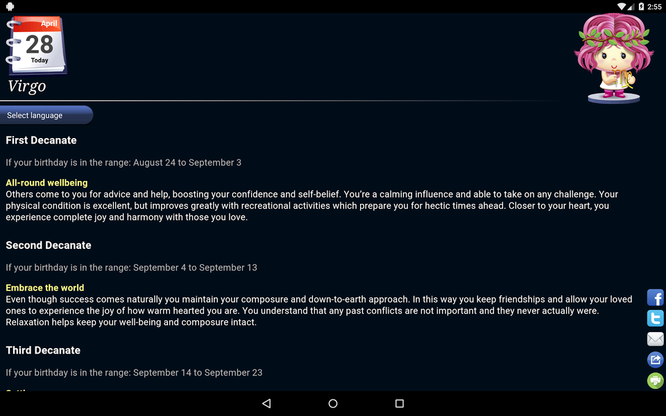 Horoscope HD - عکس برنامه موبایلی اندروید