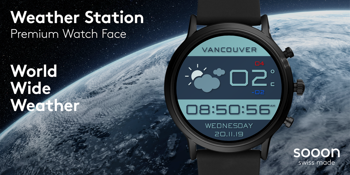 Weather Station Premium Watch Face - Image screenshot of android app