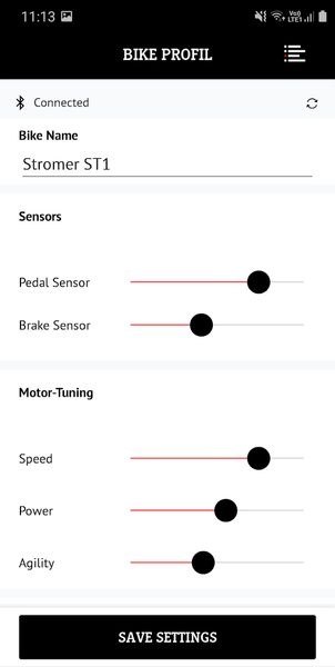 Stromer OMNI BT - Image screenshot of android app
