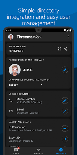 Threema Work. For Companies - عکس برنامه موبایلی اندروید