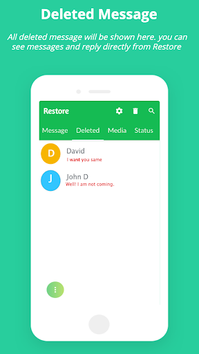 Restore : Recover Deleted mess - Image screenshot of android app
