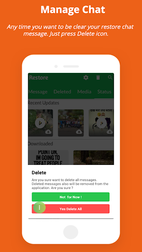 Restore : Recover Deleted mess - Image screenshot of android app