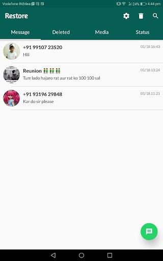 Restore : Recover Deleted mess - Image screenshot of android app