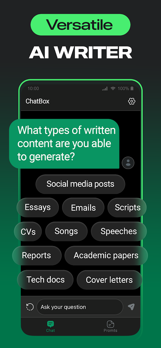 برنامه Chatbox Ai Chat Bot Assistant دانلود بازار