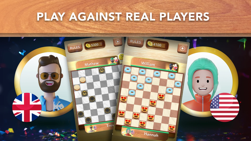 Checkers Online & Offline Game - Gameplay image of android game