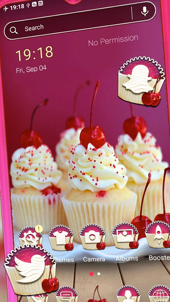 Cherry Cupcakes Theme - Image screenshot of android app