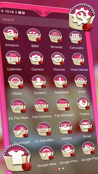 Cherry Cupcakes Theme - Image screenshot of android app