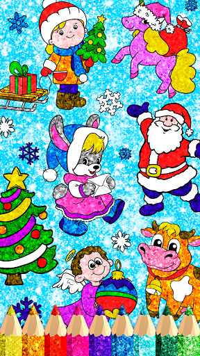 Christmas Coloring Kids Game - Gameplay image of android game
