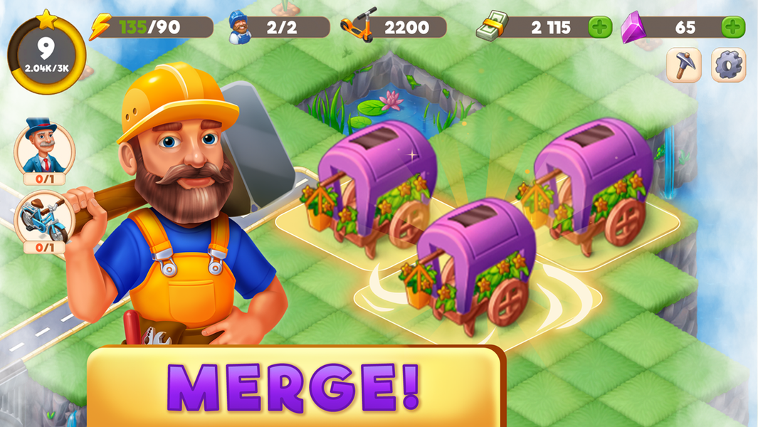 Mergington Town: Merge & Build - عکس بازی موبایلی اندروید