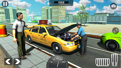 Taxi Cab Car driving school 3d - Gameplay image of android game