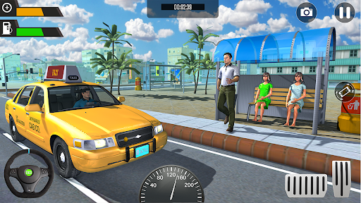 Taxi Cab Car driving school 3d - Gameplay image of android game