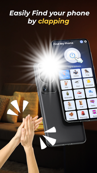 Find Phone with Clapping - عکس برنامه موبایلی اندروید