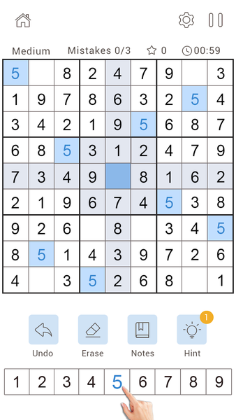 Daily Sudoku Classic - Gameplay image of android game