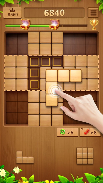 Wood Puzzle Block Blast - Gameplay image of android game