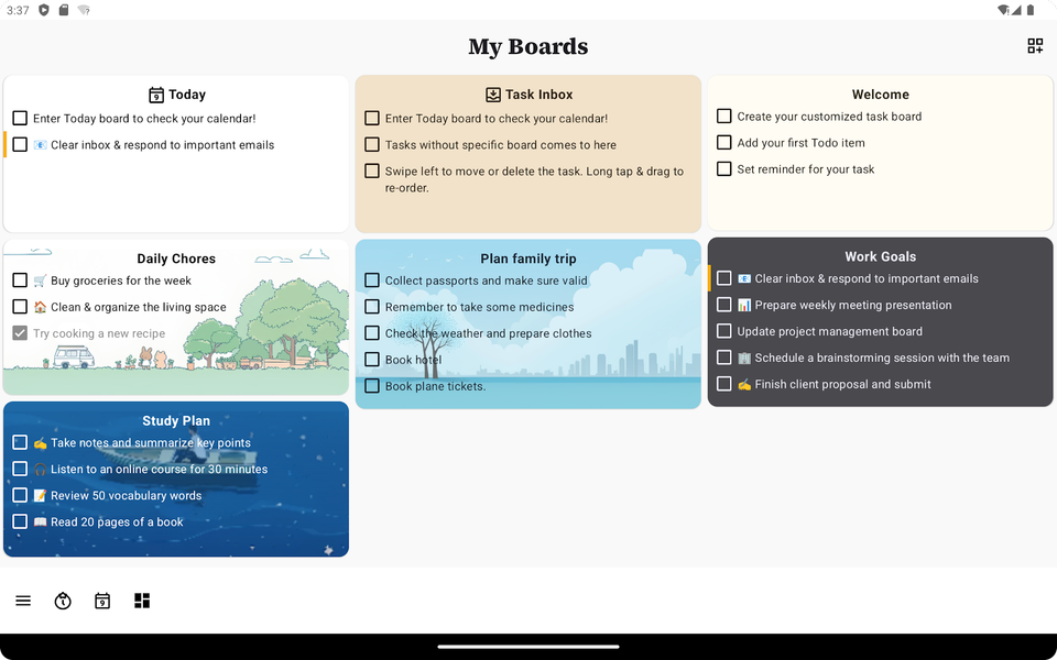 Clear Todo: Boards & Calendar - عکس برنامه موبایلی اندروید