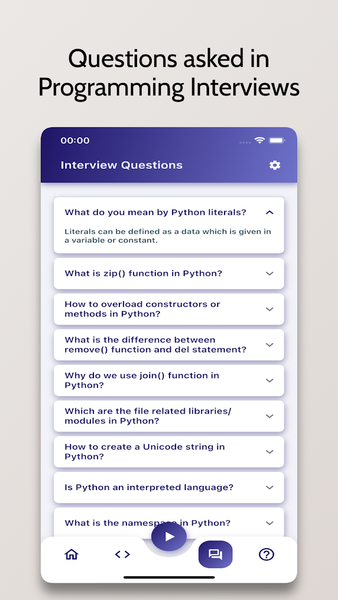 Learn Python - OnePercent - عکس برنامه موبایلی اندروید
