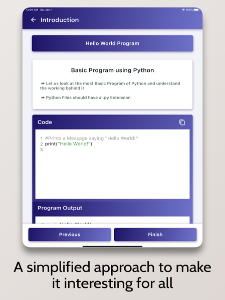 Learn Python - OnePercent - عکس برنامه موبایلی اندروید