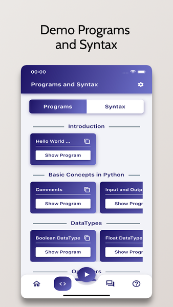 Learn Python - OnePercent - عکس برنامه موبایلی اندروید