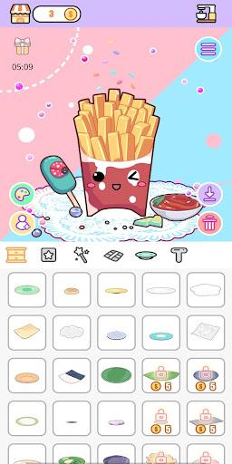 Kawaii Food Factory: Cute Food Fashion Dress up - Image screenshot of android app