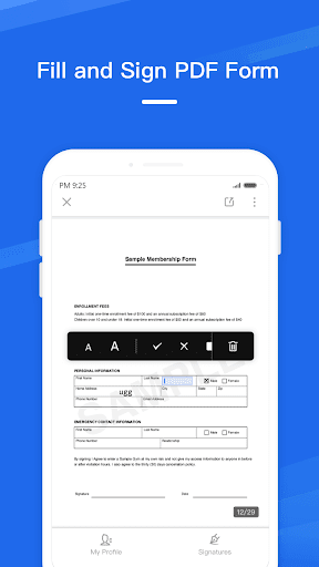 WPS PDF Fill & Sign - Fill & Sign on PDF - Image screenshot of android app