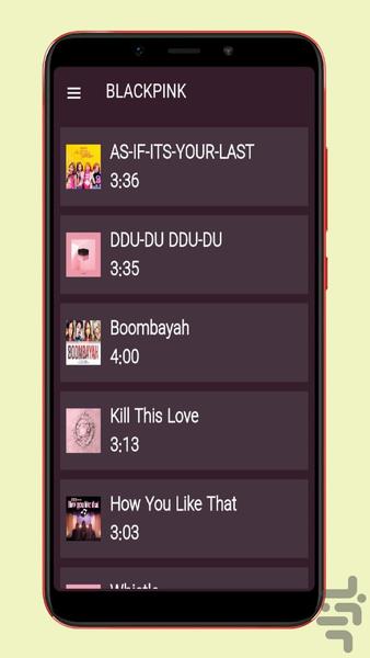 آهنگ های بلک پینک blackpink - Image screenshot of android app