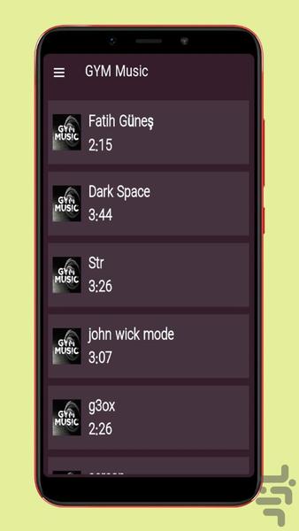 gym music - Image screenshot of android app