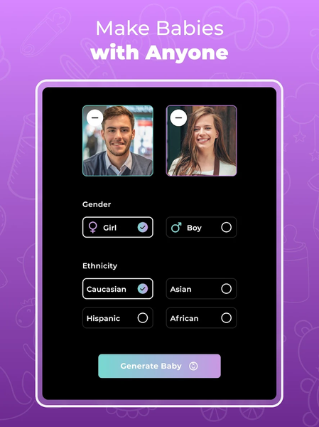 AI Baby Generator - TinyFaces - عکس برنامه موبایلی اندروید