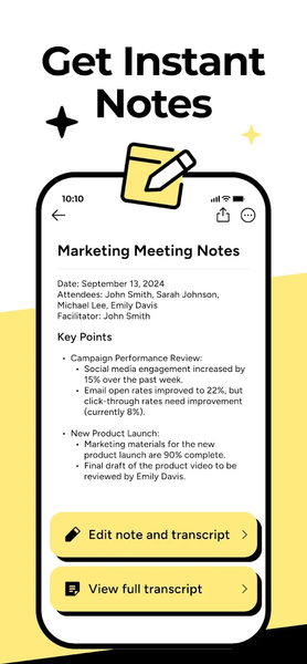 AI Note Taker - NoteNinja - عکس برنامه موبایلی اندروید