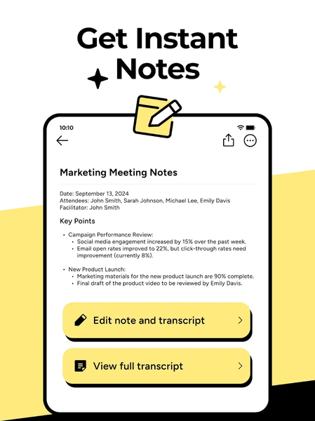 AI Note Taker - NoteNinja - عکس برنامه موبایلی اندروید