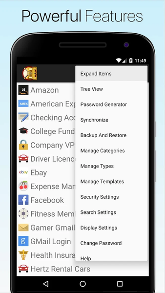 Password Manager Data Vault + - Image screenshot of android app