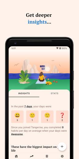 Tangerine  - پایش عادتهای روزانه - عکس برنامه موبایلی اندروید